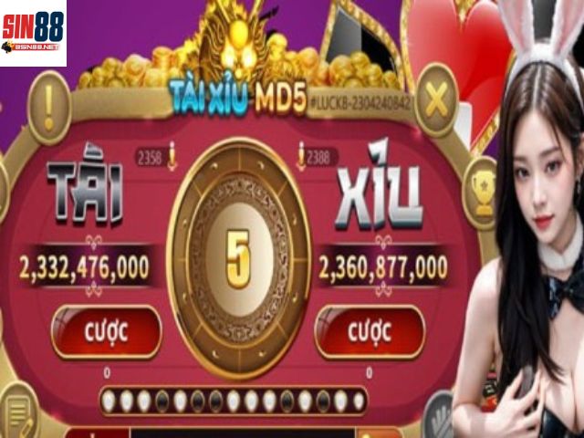 Bắt đầu ván game tài xỉu MD5 sin88